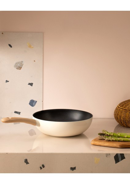 Manon Wok Tava - Beyaz - 30 cm modelleri