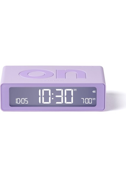 Flip Mini Şarj Edilebilir Alarm Saat Lila