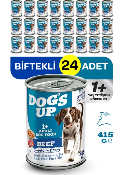Dogs Up Yaş Yetişkin Köpek Maması Biftekli 415GR 24LÜ