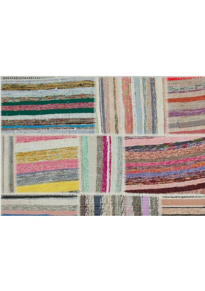 Girit Bej Çizgili Yün Modern Desenli Yün Hav Toz Vermez Leke Tutmayan Salon Yolluk Mutfak El Dokuma Halı fırsatları