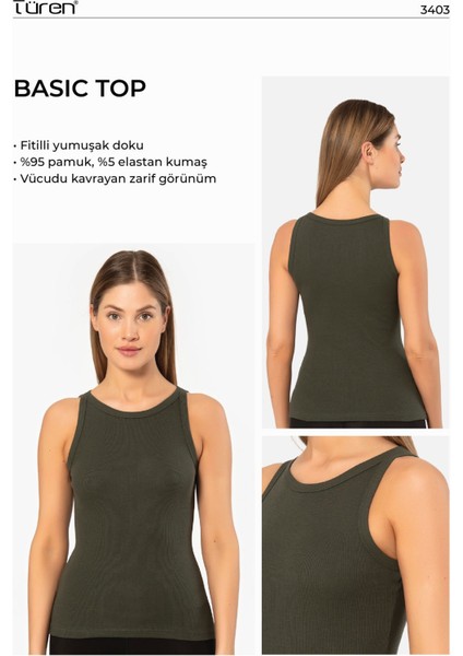 Kadın Halter Yaka Fitilli Atlet fiyatları