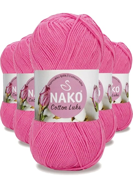 5 Adet Cotton Lüks Yelek Tunik Kazak Bluz Hırka Ipi Yünü Koyu Pembe 97550