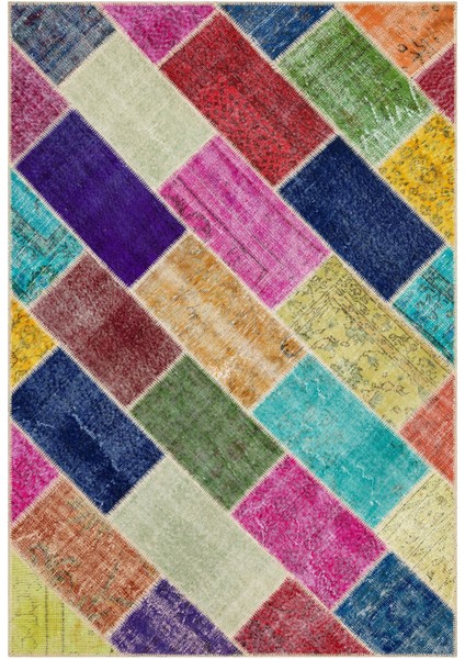 Atina Turuncu Eskitme Yün Modern Desenli Yün Hav Toz Vermez Leke Tutmayan Salon Yolluk Mutfak El Dokuma Halı