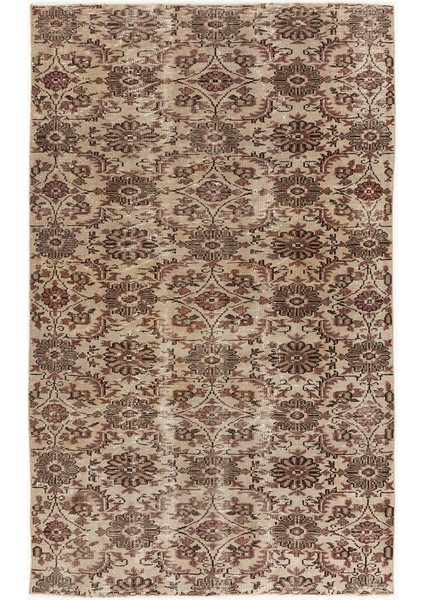 Atina Bej Eskitme Yün Modern Desenli Yün Hav Toz Vermez Leke Tutmayan Salon Yolluk Mutfak El Dokuma Halı