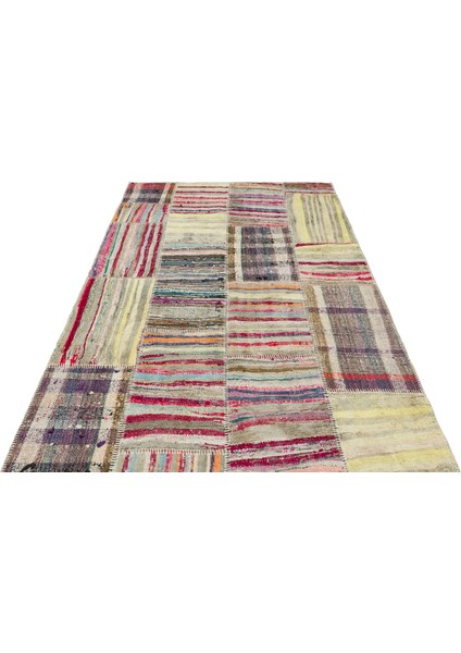 Teselya Mavi Patchwork Yün Modern Desenli Yün Hav Toz Vermez Leke Tutmayan Salon Yolluk Mutfak El Dokuma Halı fiyatları