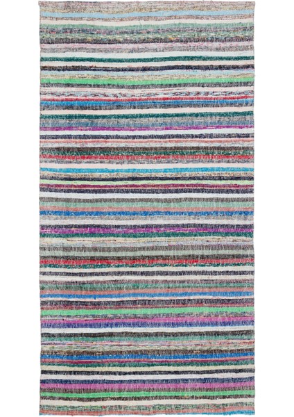 Atina Turkuaz Eskitme Yün Modern Desenli Yün Hav Toz Vermez Leke Tutmayan Salon Yolluk Mutfak El Dokuma Halı