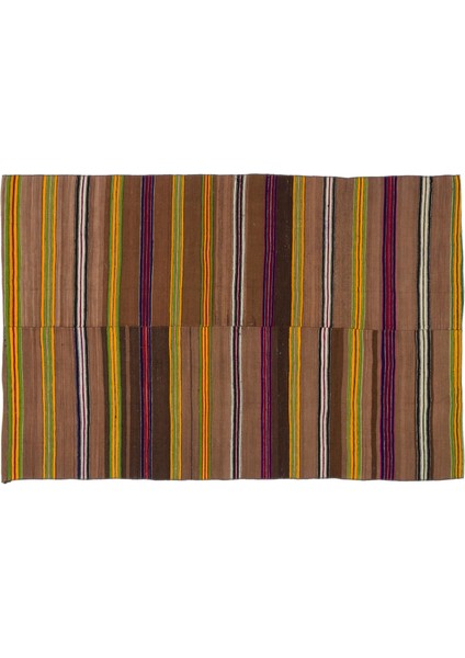 Teselya Bej Çizgili Yün Modern Desenli Yün Hav Toz Vermez Leke Tutmayan Salon Yolluk Mutfak El Dokuma Halı modelleri