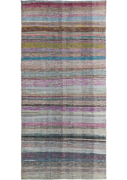 Girit Bej Çizgili Yün Modern Desenli Yün Hav Toz Vermez Leke Tutmayan Salon Yolluk Mutfak El Dokuma Halı