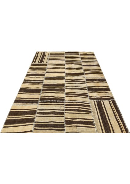 Teselya Yeşil Patchwork Yün Modern Desenli Yün Hav Toz Vermez Leke Tutmayan Salon Yolluk Mutfak El Dokuma Halı fiyatları