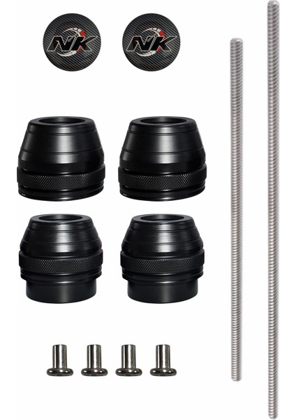 Nkmotors Nk Motors Yamaha Mt-07 2014-2024 Uyumlu Ön Arka Aks Koruma Takoz Seti