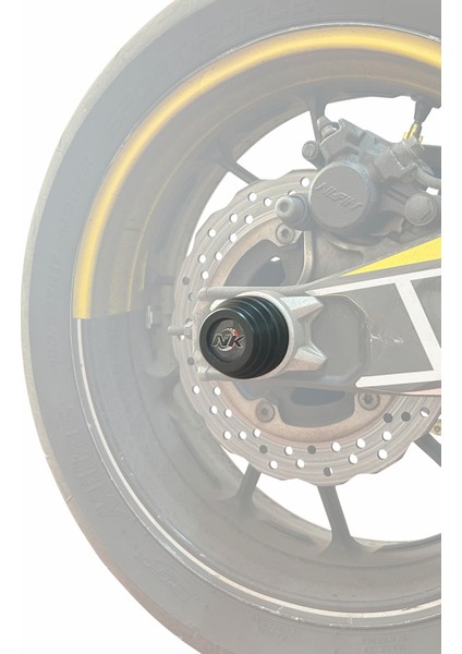 Nkmotors Nk Motors Yamaha Mt-07 2014-2024 Uyumlu Ön Arka Aks Koruma Takoz Seti