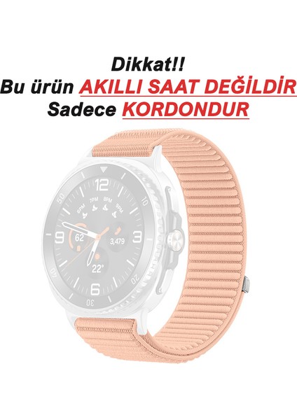 Galaxy Watch 8 40MM / Watch 8 44MM / Watch 8 Classic 46MM Uyumlu Bakla Desen Hasır Kumaş Kordon Kayış fiyatları
