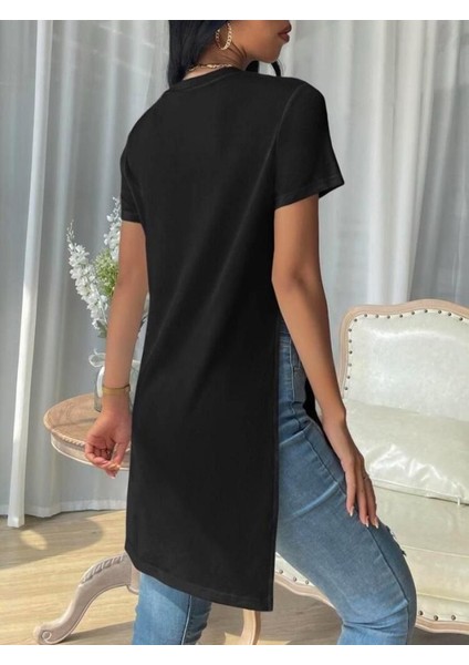 Kadın Yandan Yırtmaçlı Sandy Kumaş Bluz modelleri