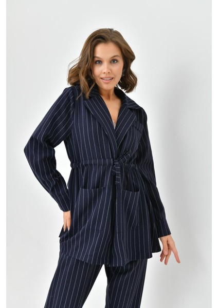 Arthur Kadın Çizgili Ceket Pantolon Alt Üst Takım fiyatları
