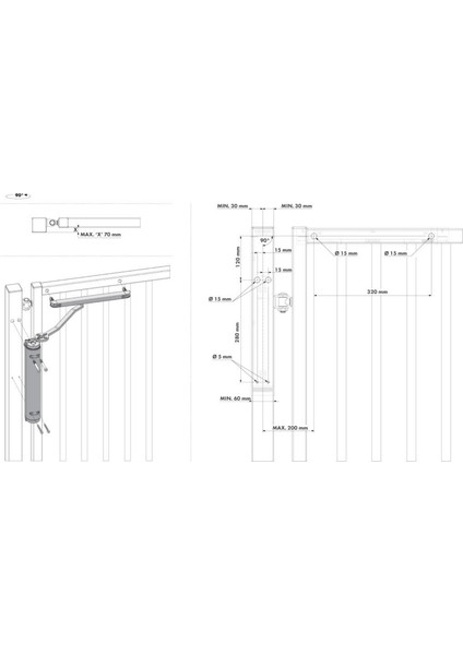 90*180 Çok Yonlü Kapı Kapatıcı Gümüş Verticlose-2-Sılv indirimleri