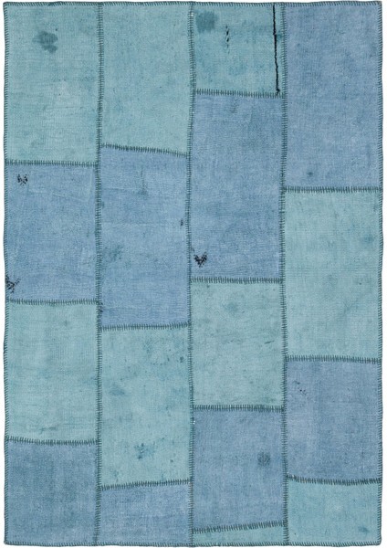 Teselya Mor Patchwork Yün Modern Desenli Yün Hav Toz Vermez Leke Tutmayan Salon Yolluk Mutfak El Dokuma Halı