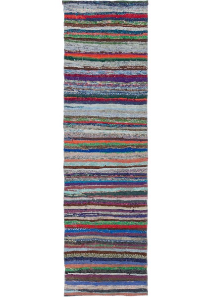 Atina Yeşil Eskitme Yün Modern Desenli Yün Hav Toz Vermez Leke Tutmayan Salon Yolluk Mutfak El Dokuma Halı