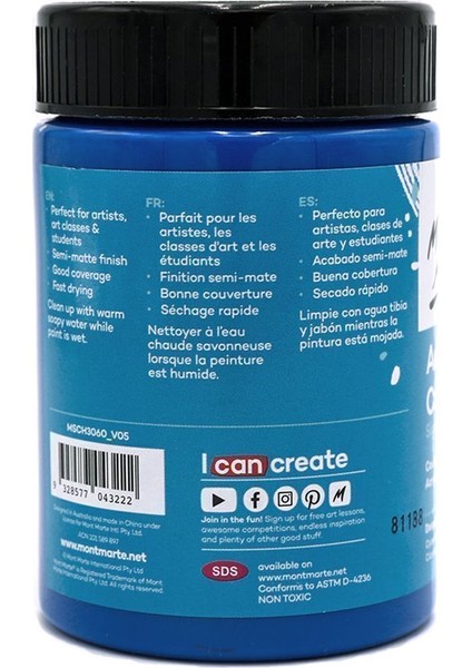 mm Akrilik Renkli Boya Signature 300ML - Deep Cyan fiyatları