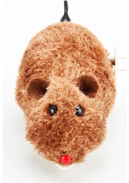 Omb Store Kurmalı Kedi Eğitim Oyuncağı Tüylü Peluş Fare Yakalama Interaktif Sevimli Eğlenceli Oyuncak