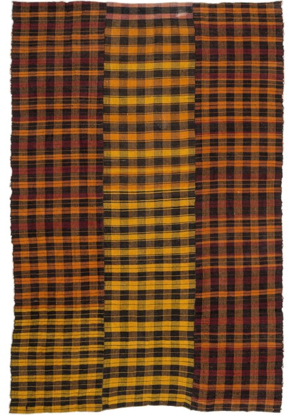 Girit Bej Çizgili Yün Modern Desenli Yün Hav Toz Vermez Leke Tutmayan Salon Yolluk Mutfak El Dokuma Halı