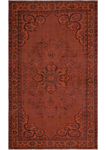 Atina Kahverengi Eskitme Yün Modern Desenli Yün Hav Toz Vermez Leke Tutmayan Salon Yolluk Mutfak El Dokuma Halı