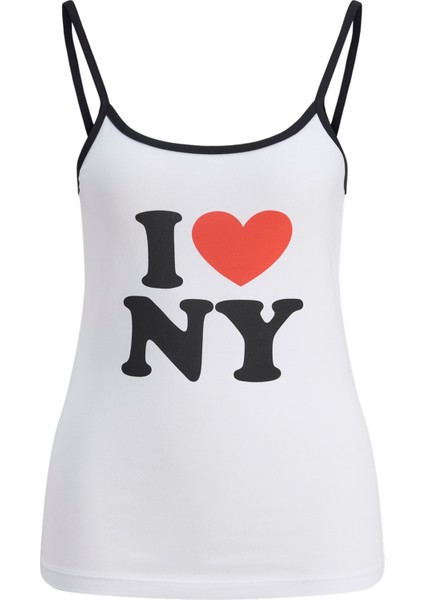 Kadin Gögüs Baskili U Yaka Askili Bluz - Gigi indirimleri