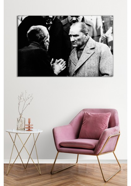Mustafa Kemal Atatürk Portresi Cam Tablo, Darbelere Dayanıklı Kırılmaz Cam, Hediyelik fiyatları