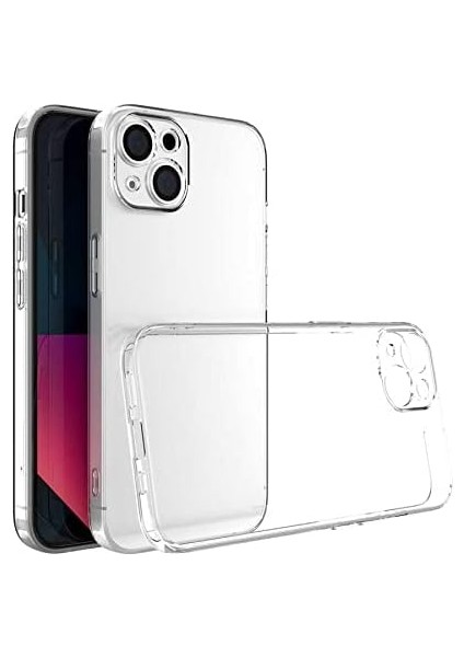 iPhone 14 Kılıf Şeffaf Kamera Korumalı Silikon