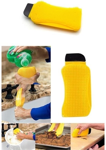 Omb Store Çok Fonksiyonlu Deterjan Hazneli Pratik Bulaşık Yıkama Fırçası