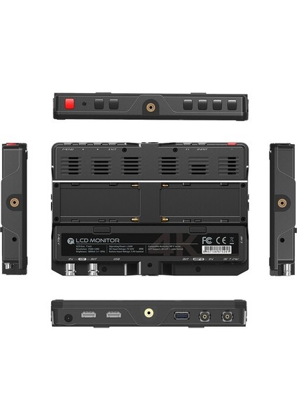 Lilliput H7S 7" 3g-Sdı 1800CD/M² On-Camera Saha Monitörü | 4K HDMI Giriş/çıkış, 1920X1200 IPS 3D Lut modelleri