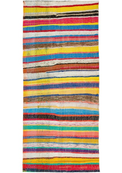 Girit Bej Çizgili Yün Modern Desenli Yün Hav Toz Vermez Leke Tutmayan Salon Yolluk Mutfak El Dokuma Halı