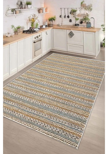 Dijital Kaymaz Yıkanabilir Multi Salon Halısı Mutfak Halısı Koridor Halısı Yolluk DC-7338