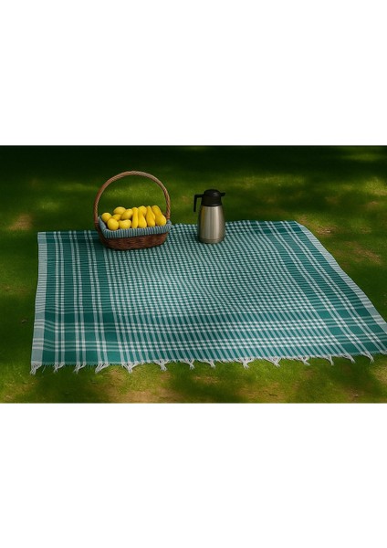 Saçaklı Piti Kareli Masa Örtüsü 150X150 cm – Sofra & Piknik Için Çok Amaçlı Örtü modelleri