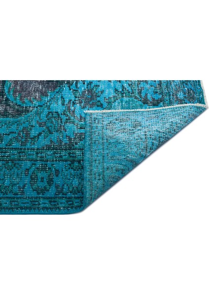 Atina Turkuaz Eskitme Yün Modern Desenli Yün Hav Toz Vermez Leke Tutmayan Salon Yolluk Mutfak El Dokuma Halı fırsatları