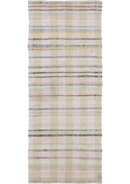 Iskece Yeşil Eskitme Yün Modern Desenli Yün Hav Toz Vermez Leke Tutmayan Salon Yolluk Mutfak El Dokuma Halı