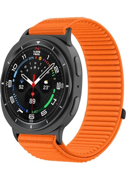 Galaxy Watch 8 40MM / Watch 8 44MM / Watch 8 Classic 46MM Uyumlu Bakla Desen Hasır Kumaş Kordon Kayış
