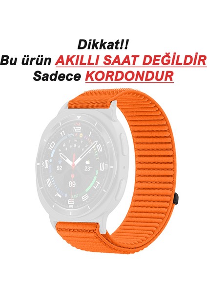 Galaxy Watch 8 40MM / Watch 8 44MM / Watch 8 Classic 46MM Uyumlu Bakla Desen Hasır Kumaş Kordon Kayış fiyatları