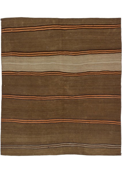 Teselya Bej Çizgili Yün Modern Desenli Yün Hav Toz Vermez Leke Tutmayan Salon Yolluk Mutfak El Dokuma Halı