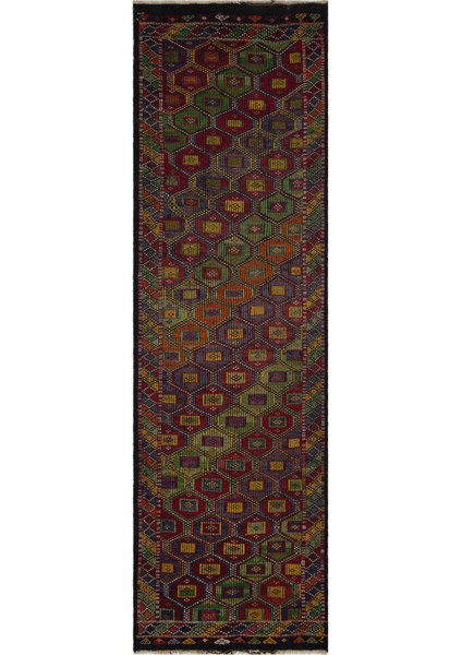 Atina Kahverengi Eskitme Yün Modern Desenli Yün Hav Toz Vermez Leke Tutmayan Salon Yolluk Mutfak El Dokuma Halı