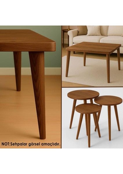 4 Adet Ahşap Ayak 35 cm Koyu Meşe M8 Civatalı Bağlantı Aparatlı Mobilya Tabure Sehpa Masa Destek Ayağı indirimleri