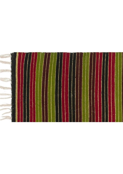 Girit Bej Çizgili Yün Modern Desenli Yün Hav Toz Vermez Leke Tutmayan Salon Yolluk Mutfak El Dokuma Halı fırsatları