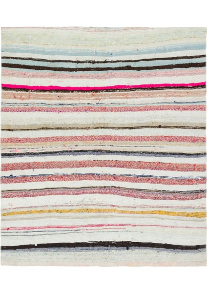 Teselya Turkuaz Patchwork Yün Modern Desenli Yün Hav Toz Vermez Leke Tutmayan Salon Yolluk Mutfak El Dokuma Halı