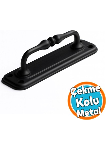 Metal Kapı Çekme Kolu Tutamağı Kulp Kulpları Dolap Mobilya Dolap Çekmece Siyah Büyük 14.5 cm