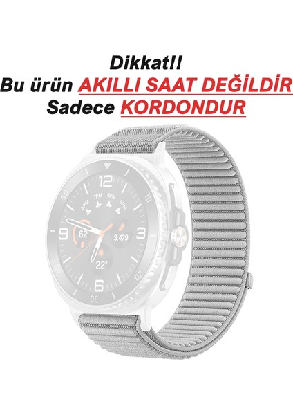 Galaxy Watch 8 40MM / Watch 8 44MM / Watch 8 Classic 46MM Uyumlu Bakla Desen Hasır Kumaş Kordon Kayış fiyatları