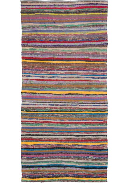 Teselya Bej Çizgili Yün Modern Desenli Yün Hav Toz Vermez Leke Tutmayan Salon Yolluk Mutfak El Dokuma Halı