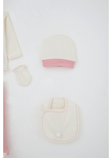 Kız Bebek Hastane Çıkışı 5 Li Ponponlu Tavşancık Nakışlı 0-3 Ay, Ekru fırsatları