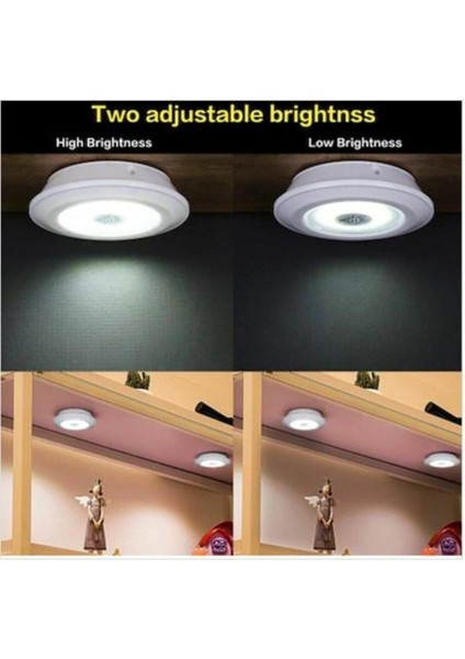 Uzaktan Kumandalı Yapışkanlı Kablosuz Pilli LED 3'lü Spot Lamba Mbukykplsl fırsatları