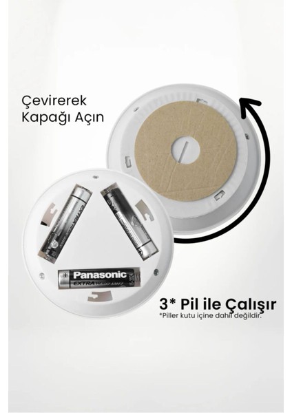 Uzaktan Kumandalı Yapışkanlı Kablosuz Pilli LED 3'lü Spot Lamba Mbukykplsl indirimleri