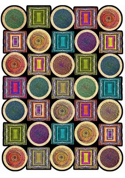 Dijital Kaymaz Yıkanabilir Renkli Modern Salon Halısı Mutfak Halısı Yolluk DC-7342 fiyatları