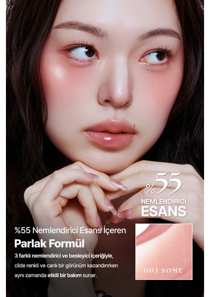 Hafif Yapılı, Ciltle Bütünleşen Parlak Bitişli Likit Allık Muzıgae Mansıon Objet Blush (003 Some) fiyatları